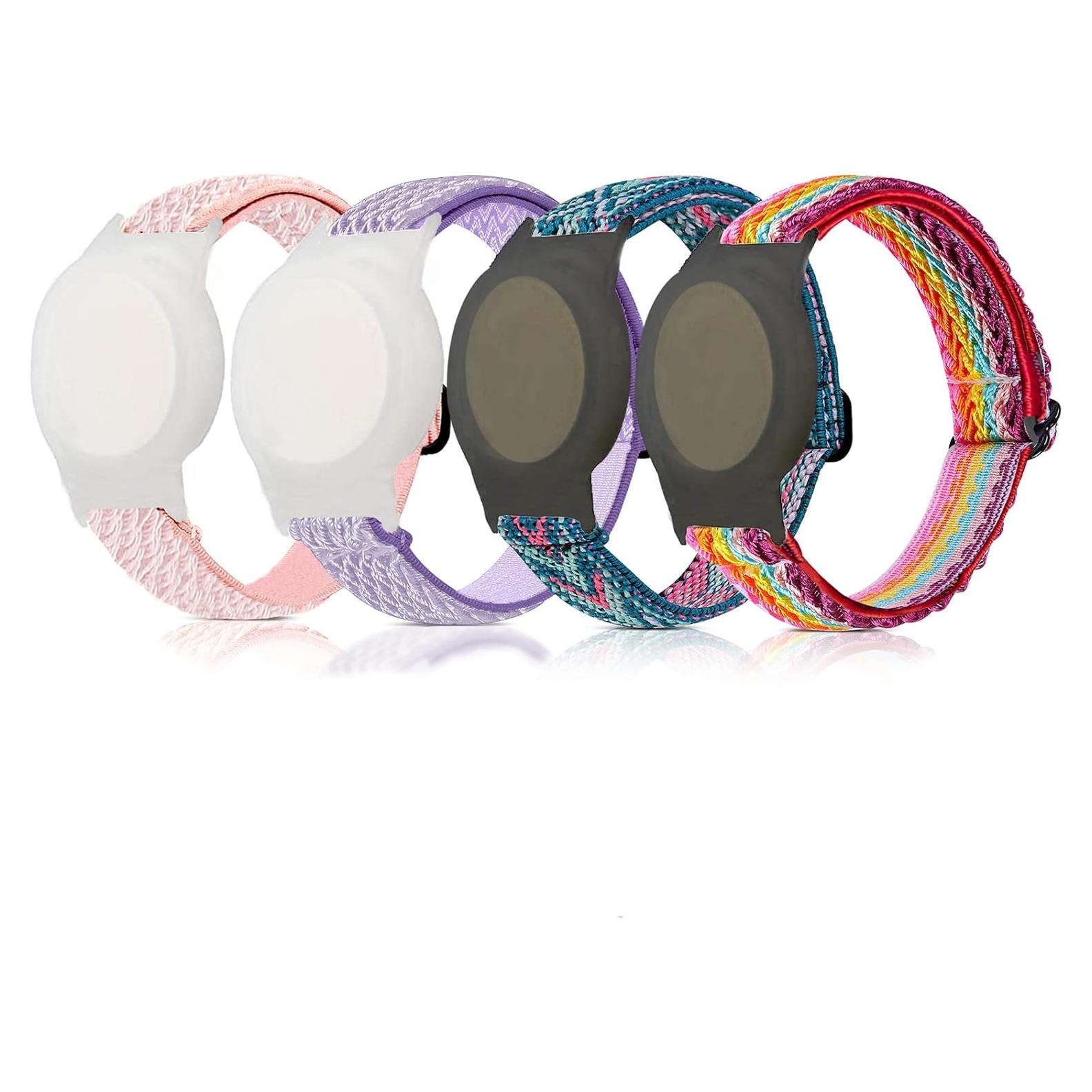 Paquete de 4 pulseras POHNUI para AirTag ajustables