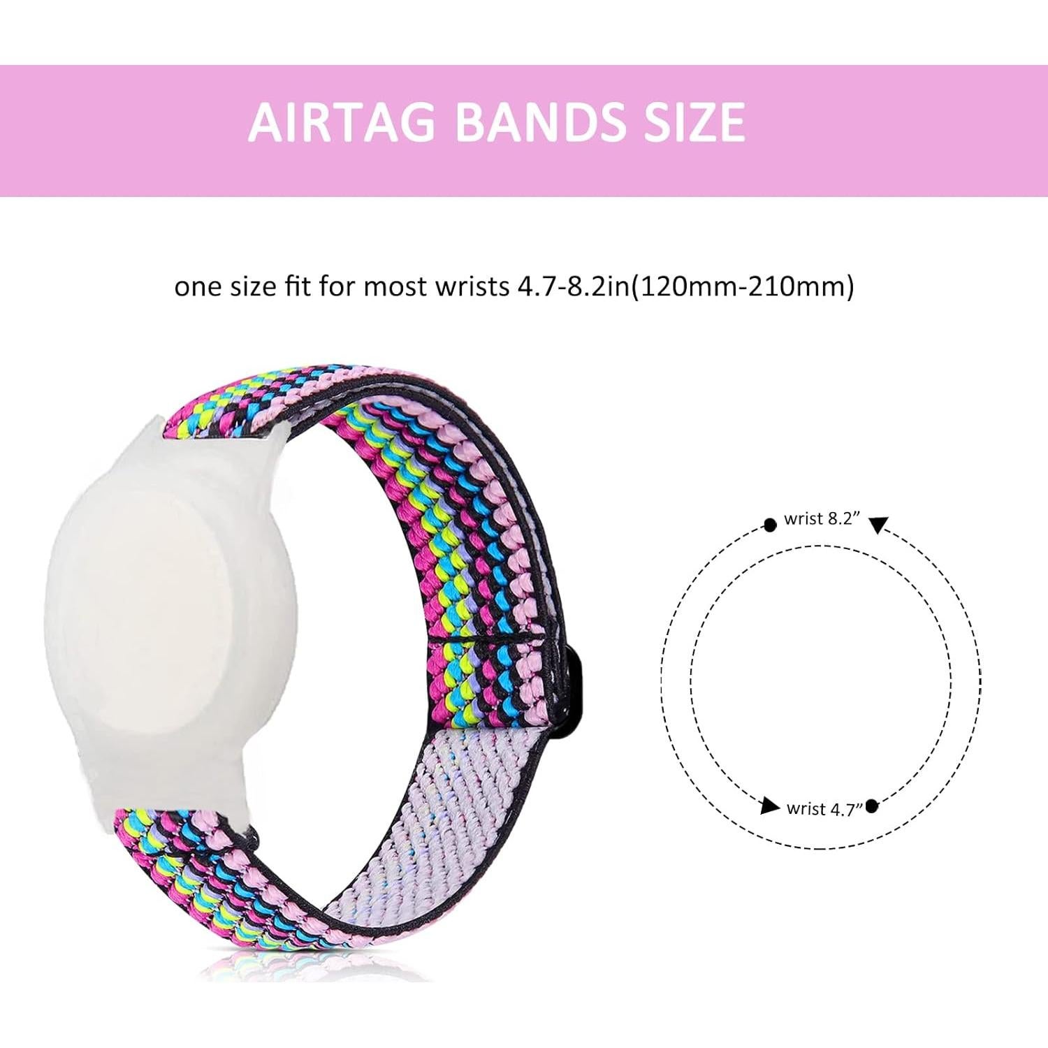 Paquete de 4 pulseras POHNUI para AirTag ajustables