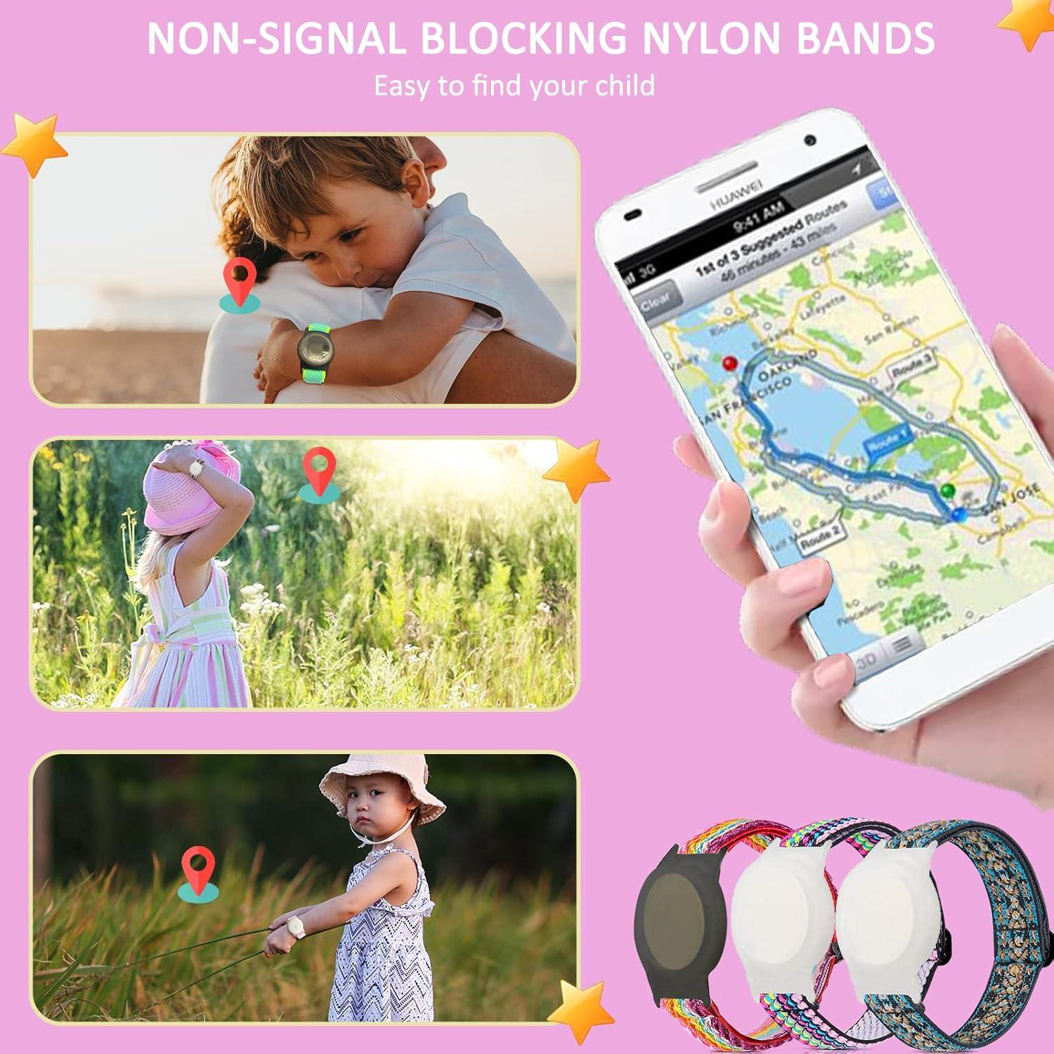 Paquete de 4 pulseras POHNUI para AirTag ajustables