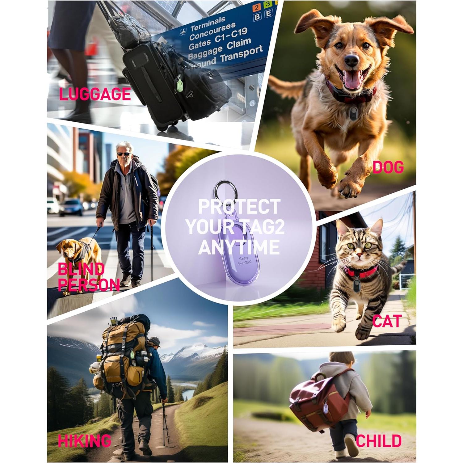 Paquete de 4 fundas impermeables para Samsung Galaxy Smart Tag 2