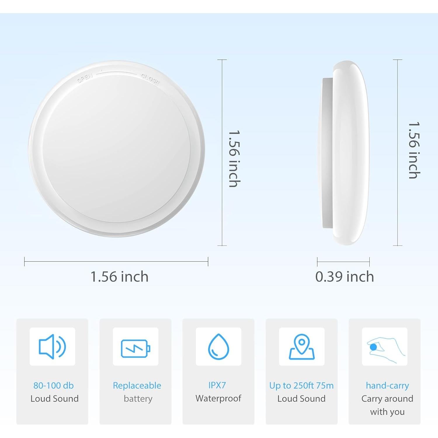 Etiquetas de Rastreo RayCue - 4 Localizadores Bluetooth IPX7