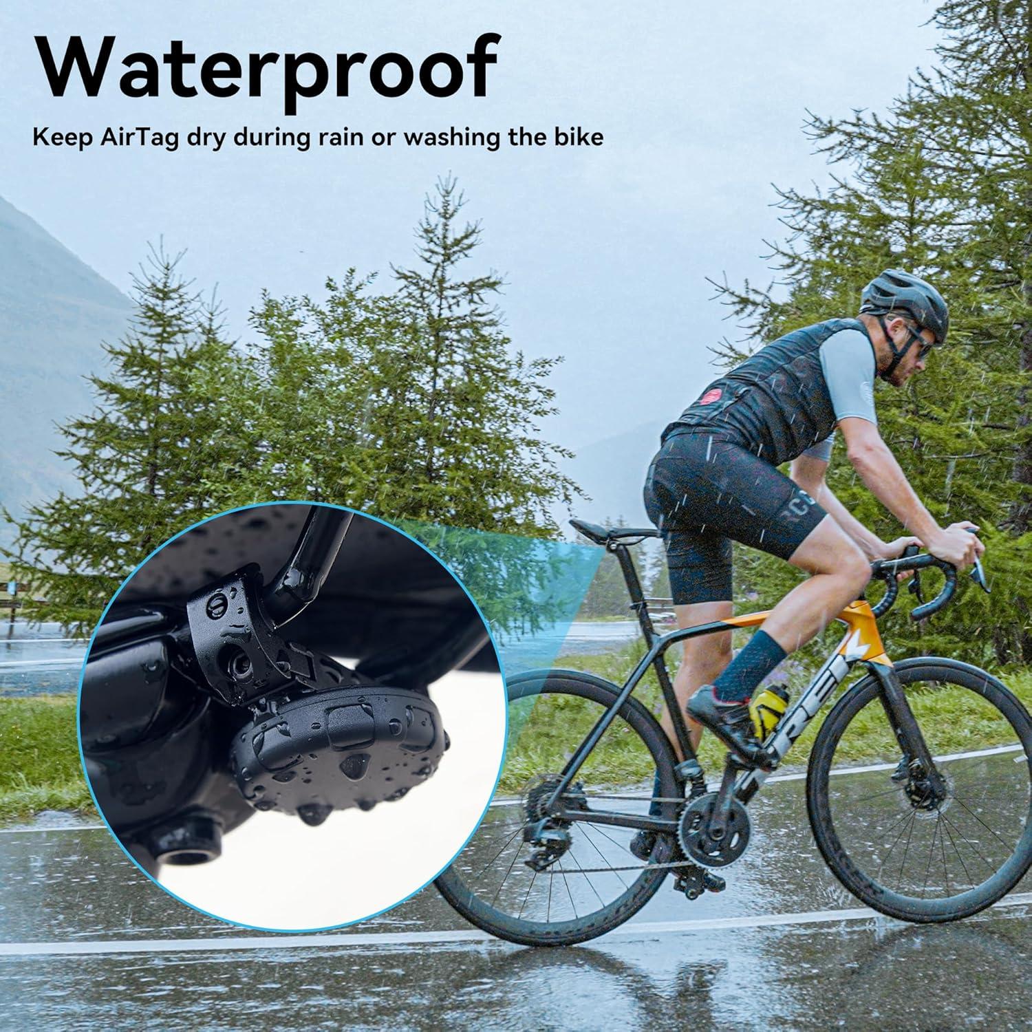 Soporte Oculto para AirTag DLENP Impermeable para Bicicleta