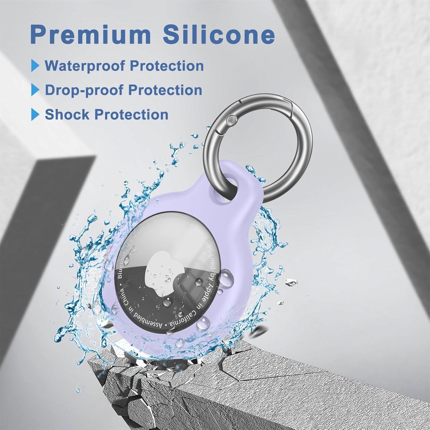 Soporte Impermeable para AirTag Meliya 4 Pack Llavero