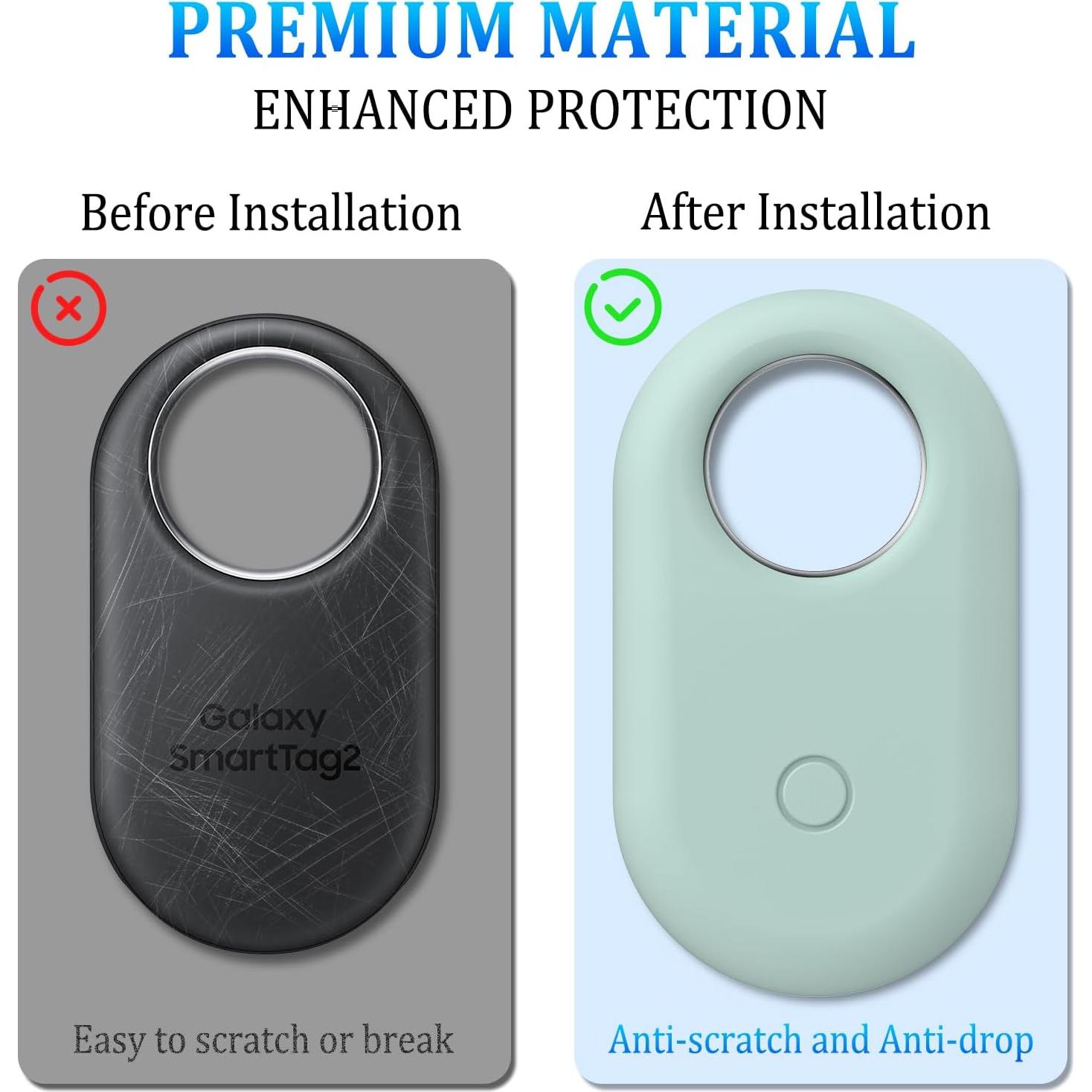 Funda Protectora de Silicona Vancle para Galaxy SmartTag2 4 Pack