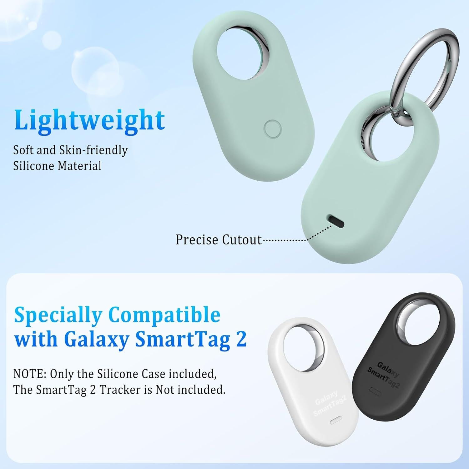 Funda Protectora de Silicona Vancle para Galaxy SmartTag2 4 Pack