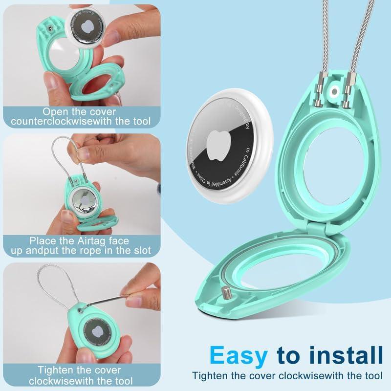 Soporte Impermeable MCTOPZO para Airtag - Verde Menta