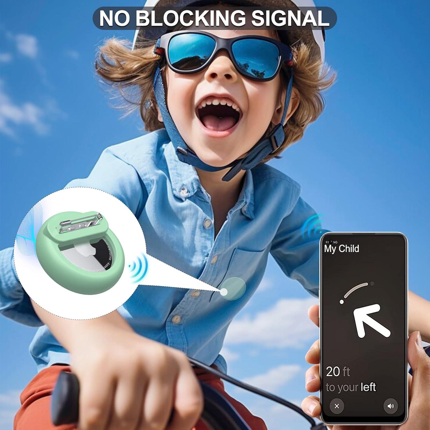 Soporte Oculto para AirTag de Apple - 4 Paquetes Silicona Niños