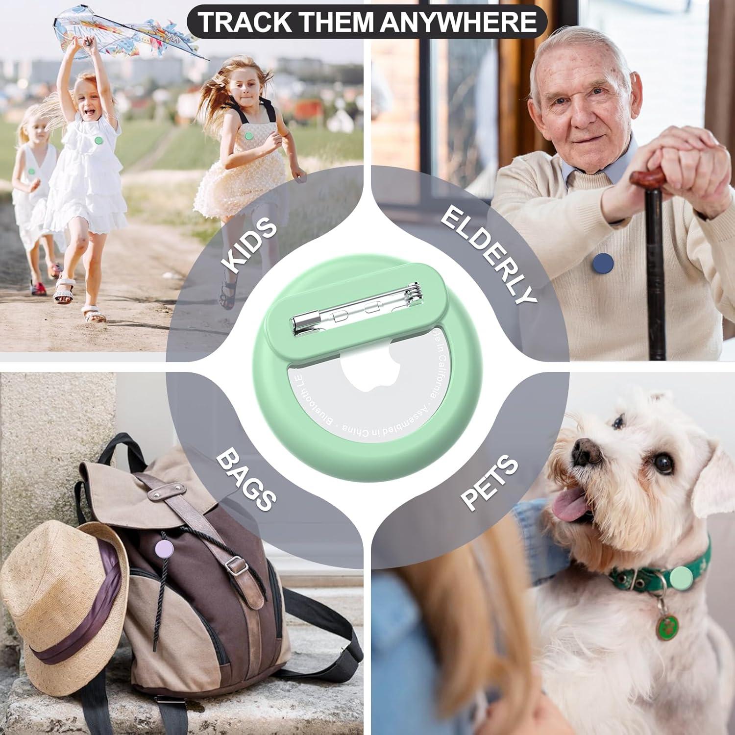 Soporte Oculto para AirTag de Apple - 4 Paquetes Silicona Niños