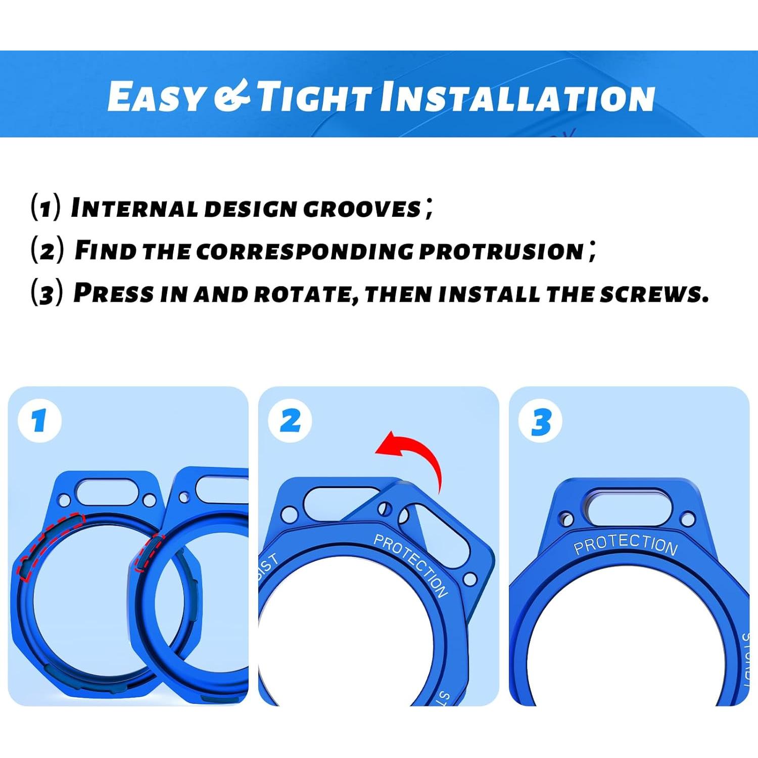 Funda para AirTag Tieuwant Aluminio Azul Klein