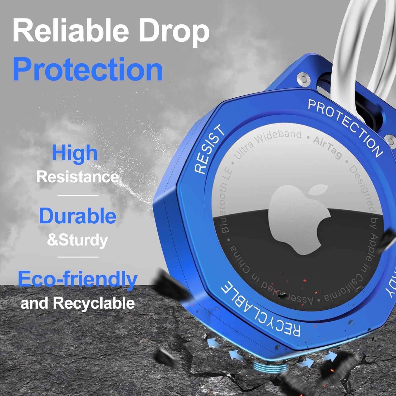 Funda para AirTag Tieuwant Aluminio Azul Klein