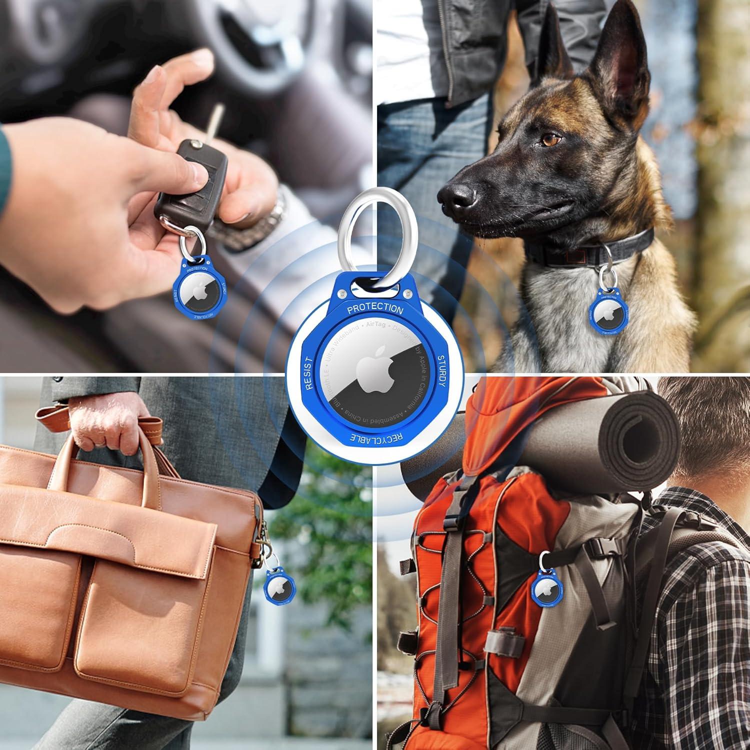 Funda para AirTag Tieuwant Aluminio Azul Klein