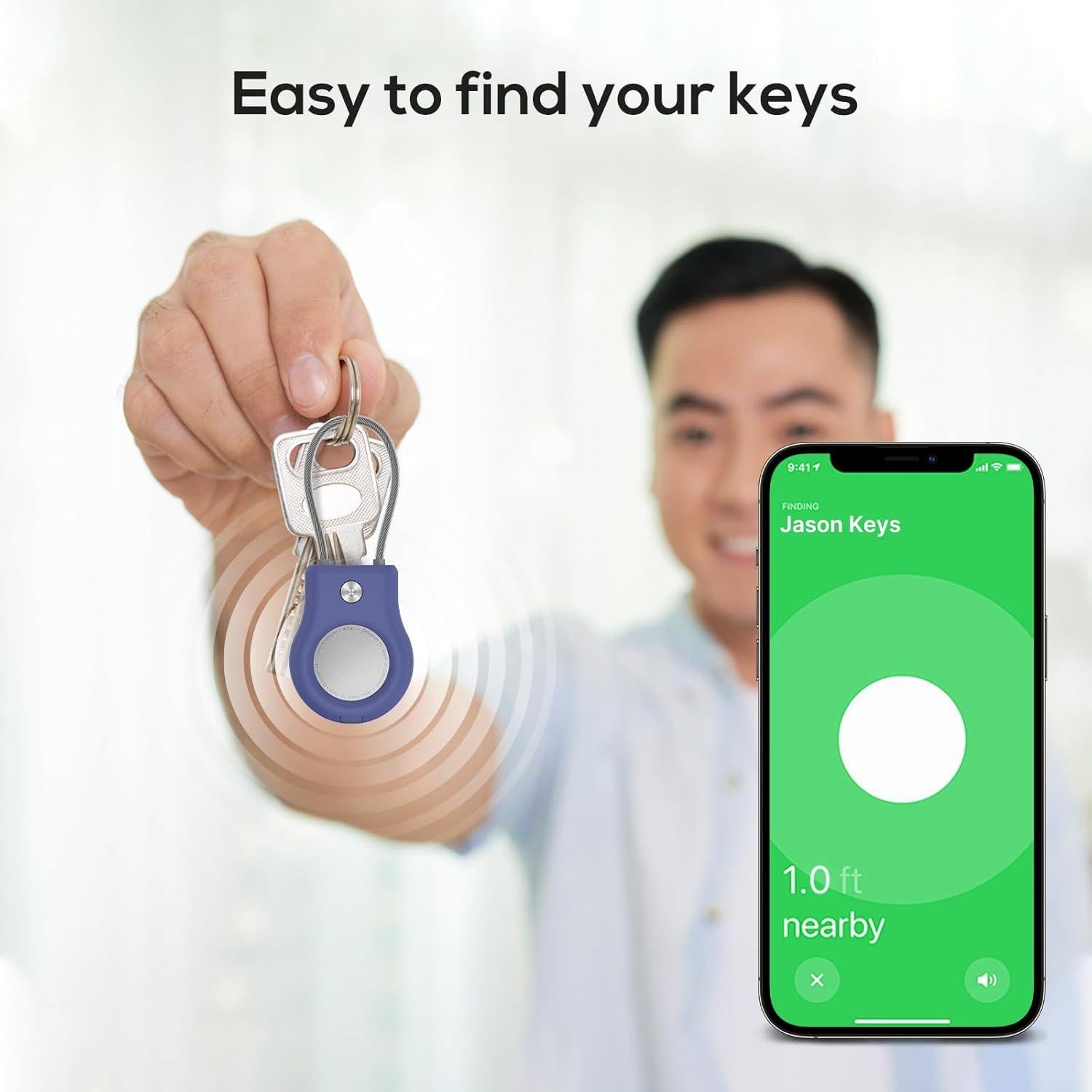 Soporte para AirTag Ebeatii 4 Pack con Cerradura Segura