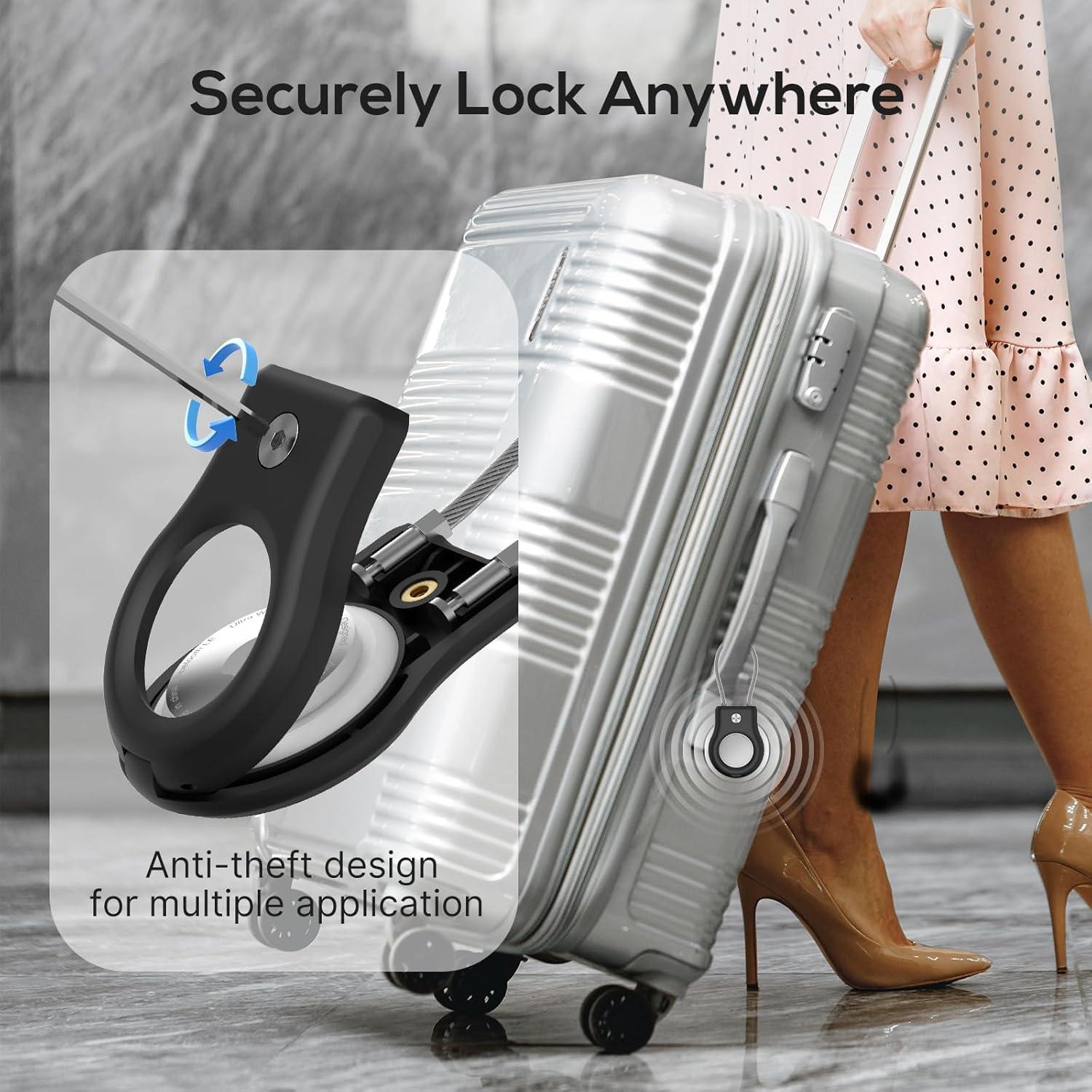 Soporte para AirTag Ebeatii 4 Pack con Cerradura Segura