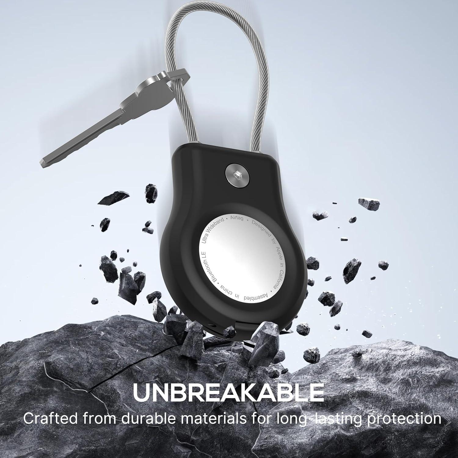 Soporte para AirTag Ebeatii 4 Pack con Cerradura Segura