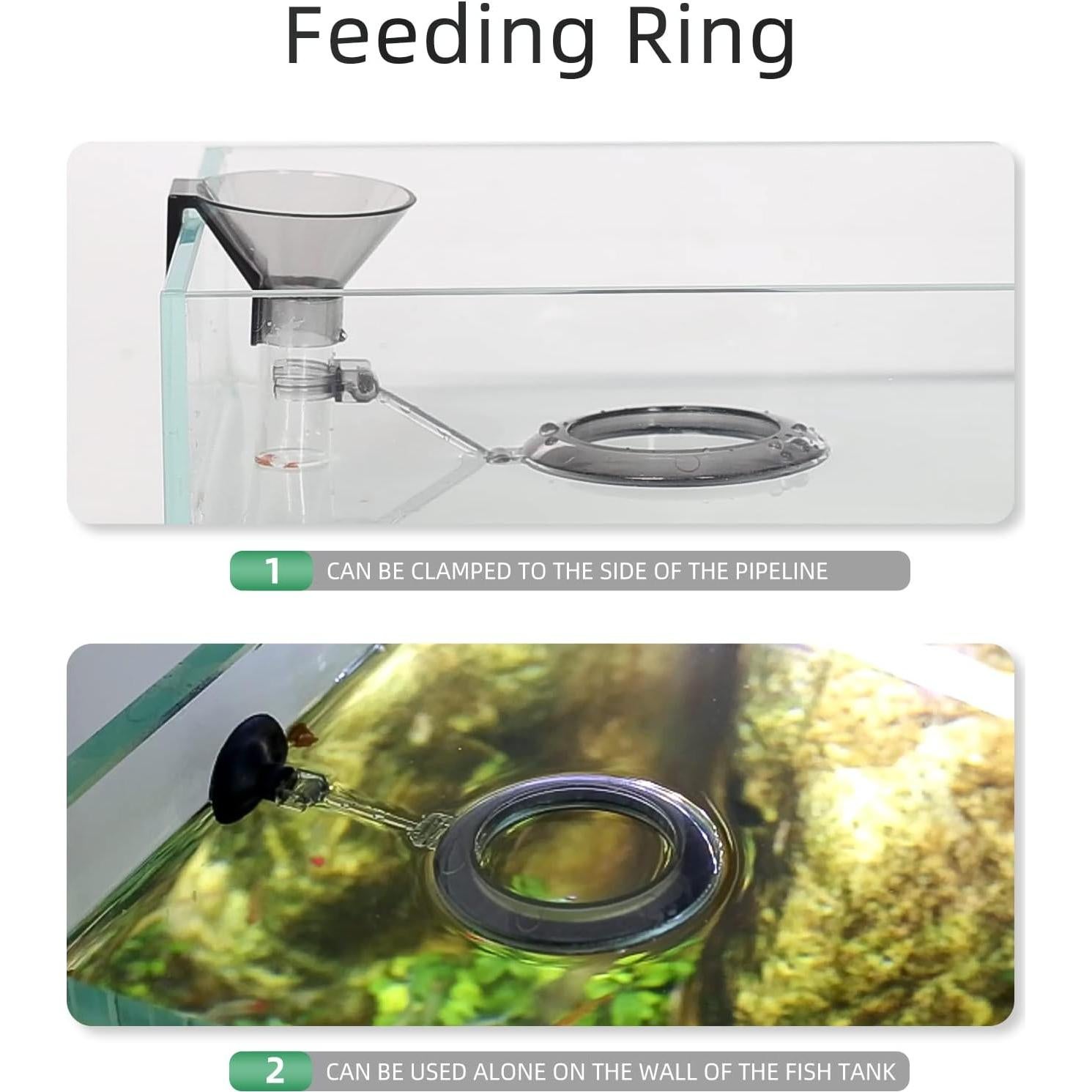 Juego de Alimentación para Camarones UPETTOOLS, Tubo y Anillo