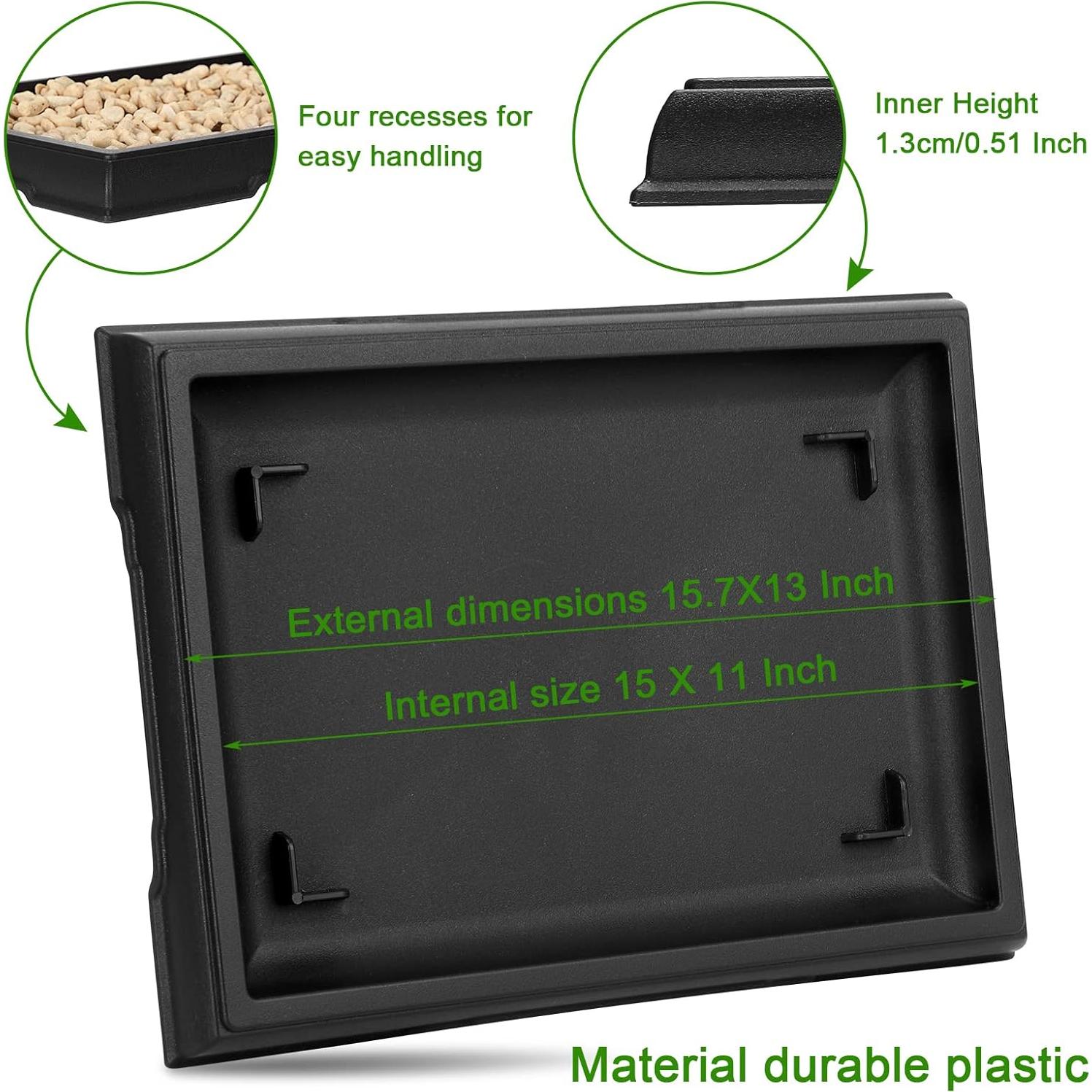 Bandeja de Humedad Pinkunn para Bonsai 39.8x33 cm 2 Pcs