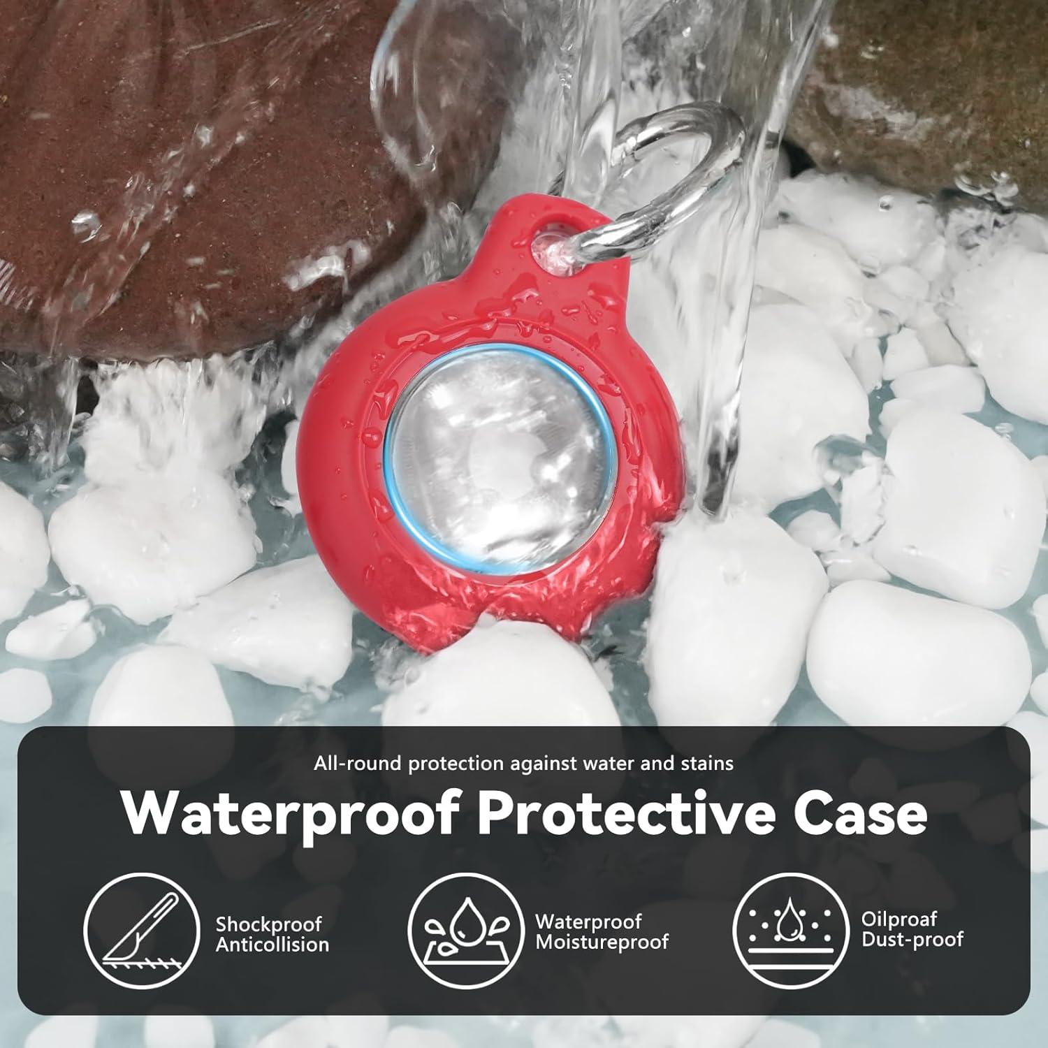 Soporte Impermeable para Apple AirTag - Rojo, Funda Dura