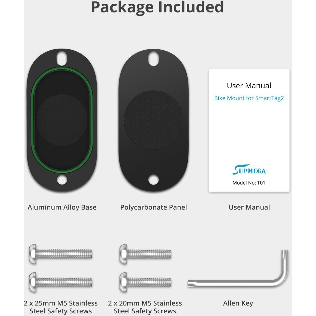 Soporte Oculto para SmartTag2 SUPMEGA a Prueba de Agua