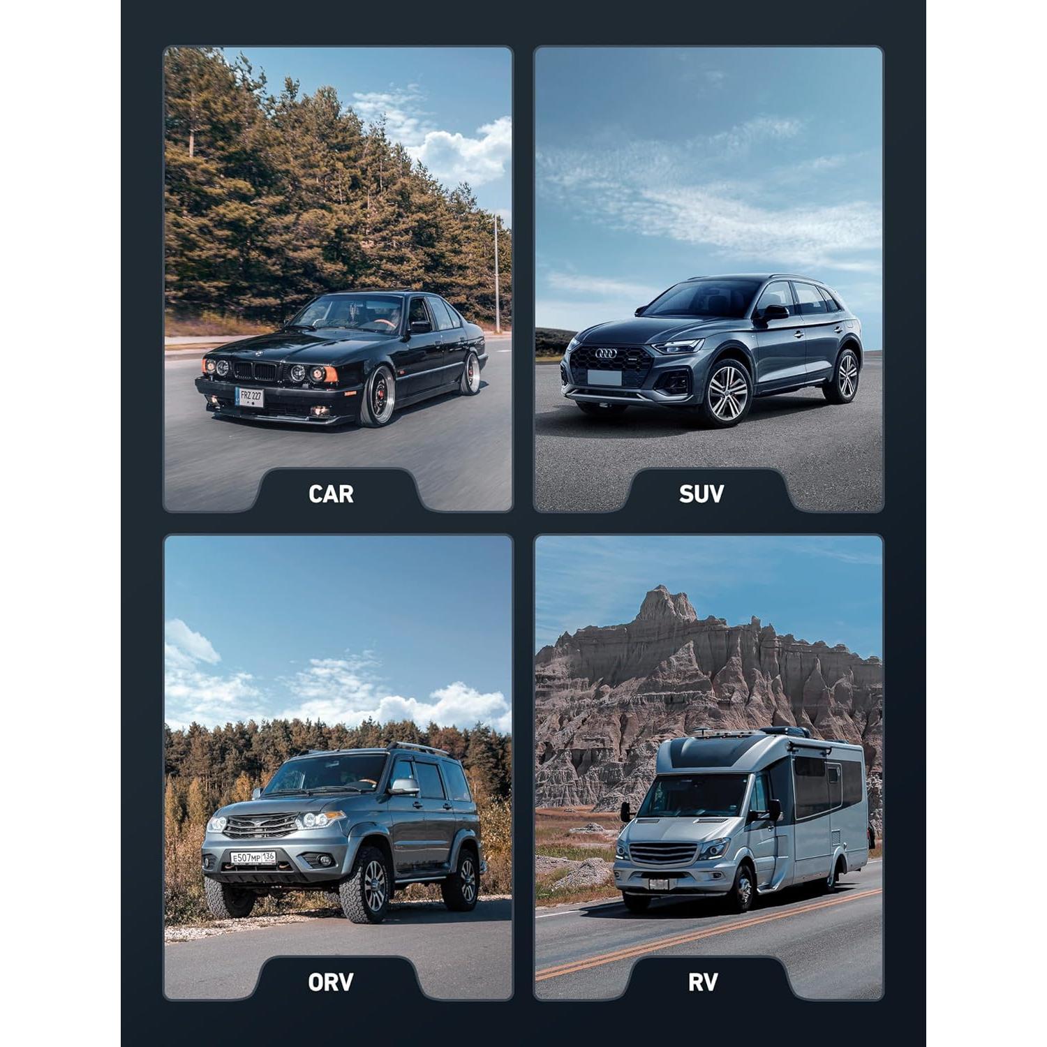 Compresor de Aire AstroAI 160 PSI 12V Portátil Amarillo