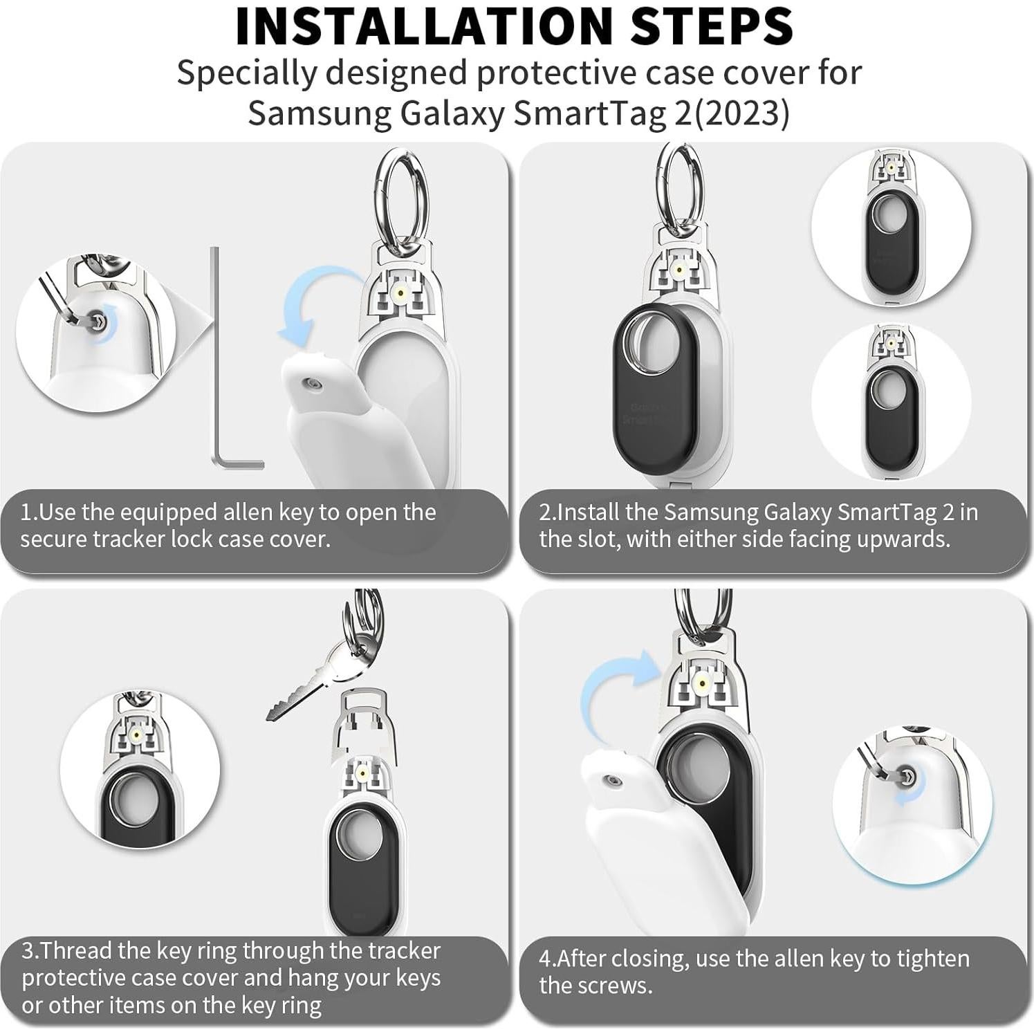 Estuche impermeable Wacanc para Samsung Galaxy SmartTag 2