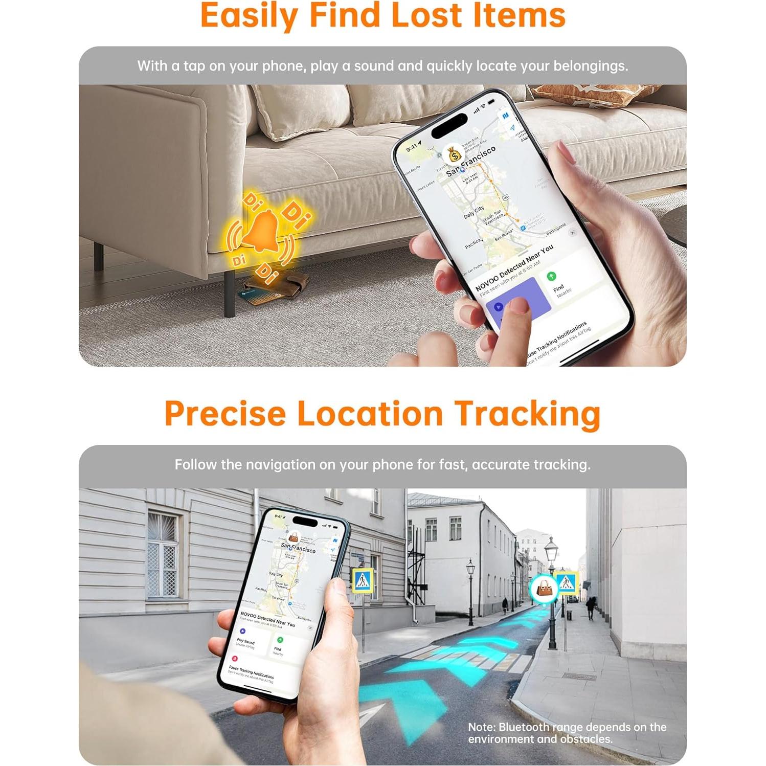 Localizador Bluetooth NOVOO NFC2-207C - Tarjeta de Rastreo 1.6mm
