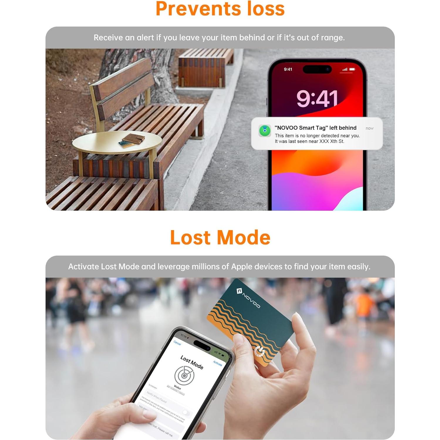 Localizador Bluetooth NOVOO NFC2-207C - Tarjeta de Rastreo 1.6mm