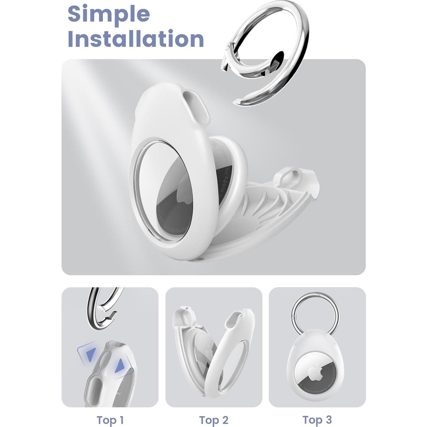 4 Fundas Soporte Airtag Pnitri Antideslizantes y Resistentes