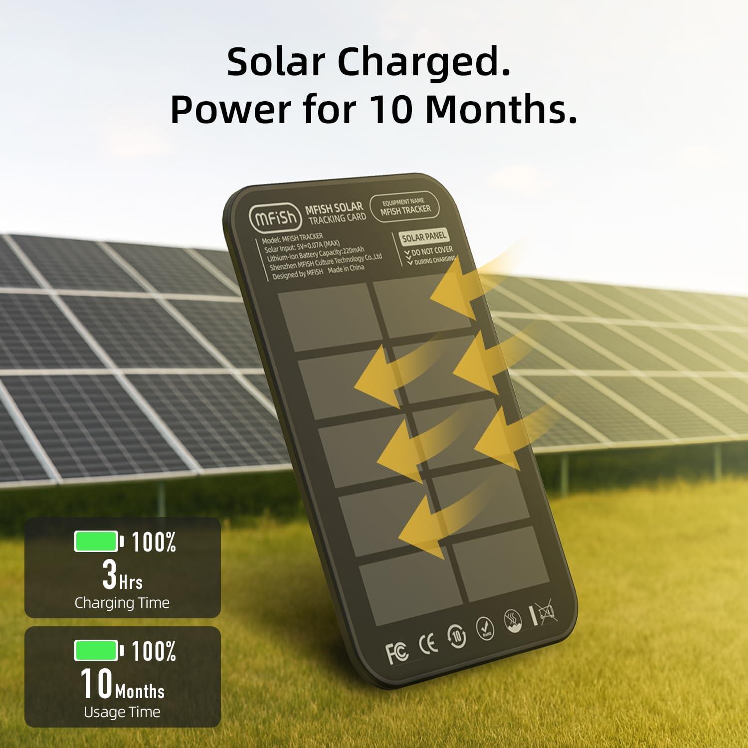 Rastreador Bluetooth MFish Air Tag Solar para iOS