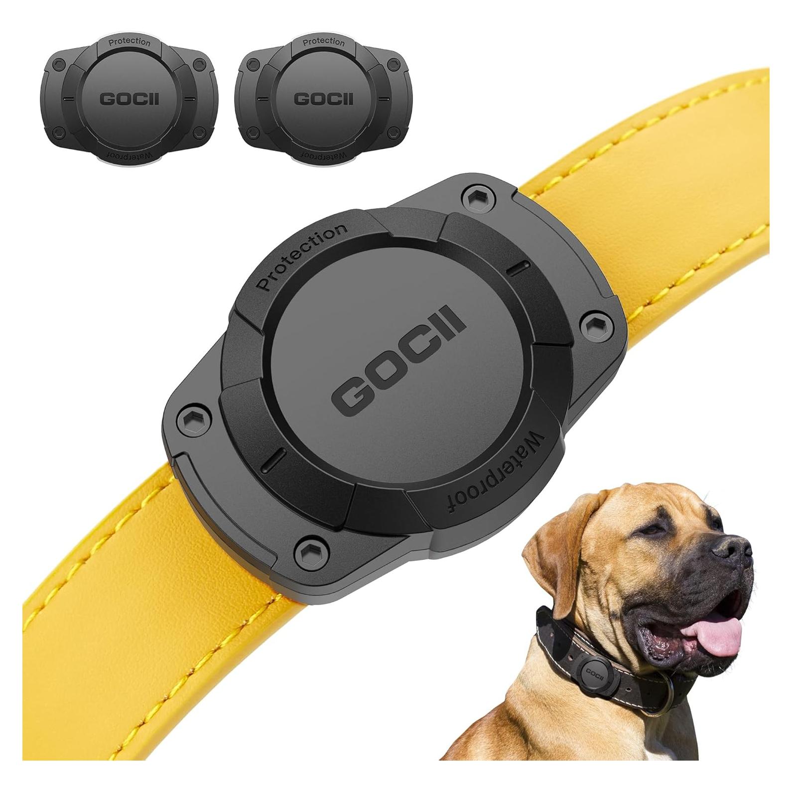 Soporte para Collar de Perro GOCII Airtag Impermeable 2 Pack