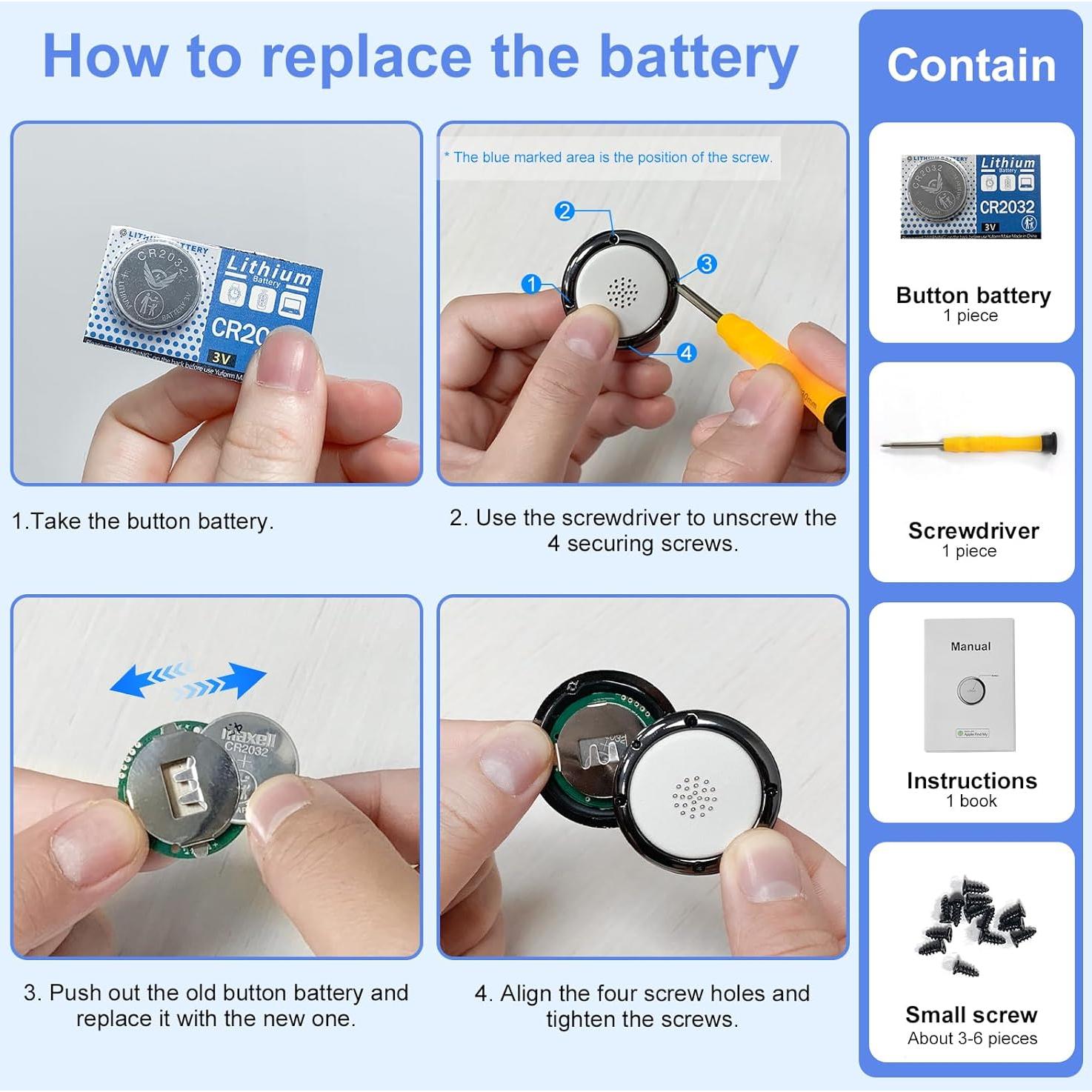 Etiquetas Rastreador Bluetooth Air para Apple Buscar Mi - 2Pack