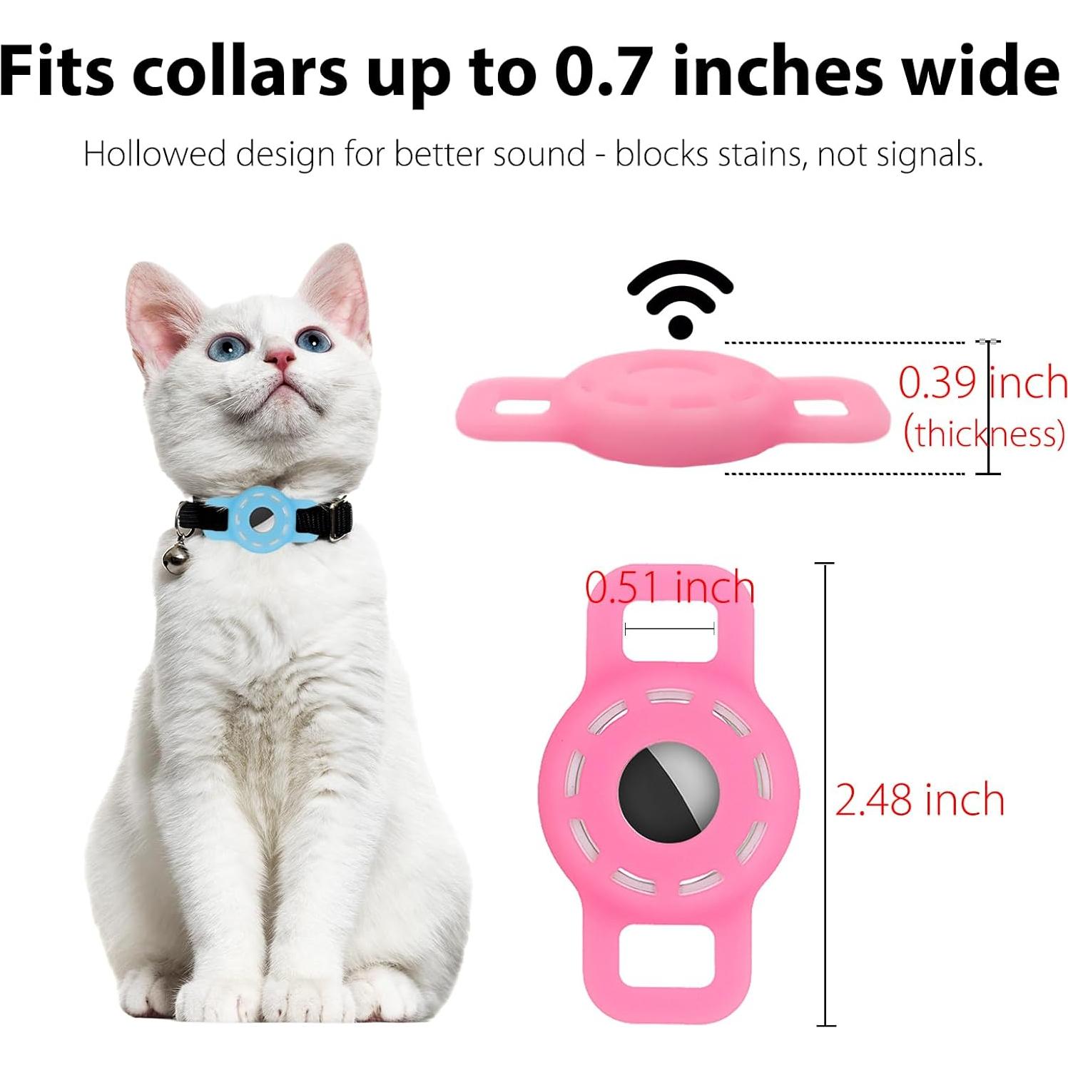 Soporte para collar de gato AirTag Fretime 3 unidades Silicona