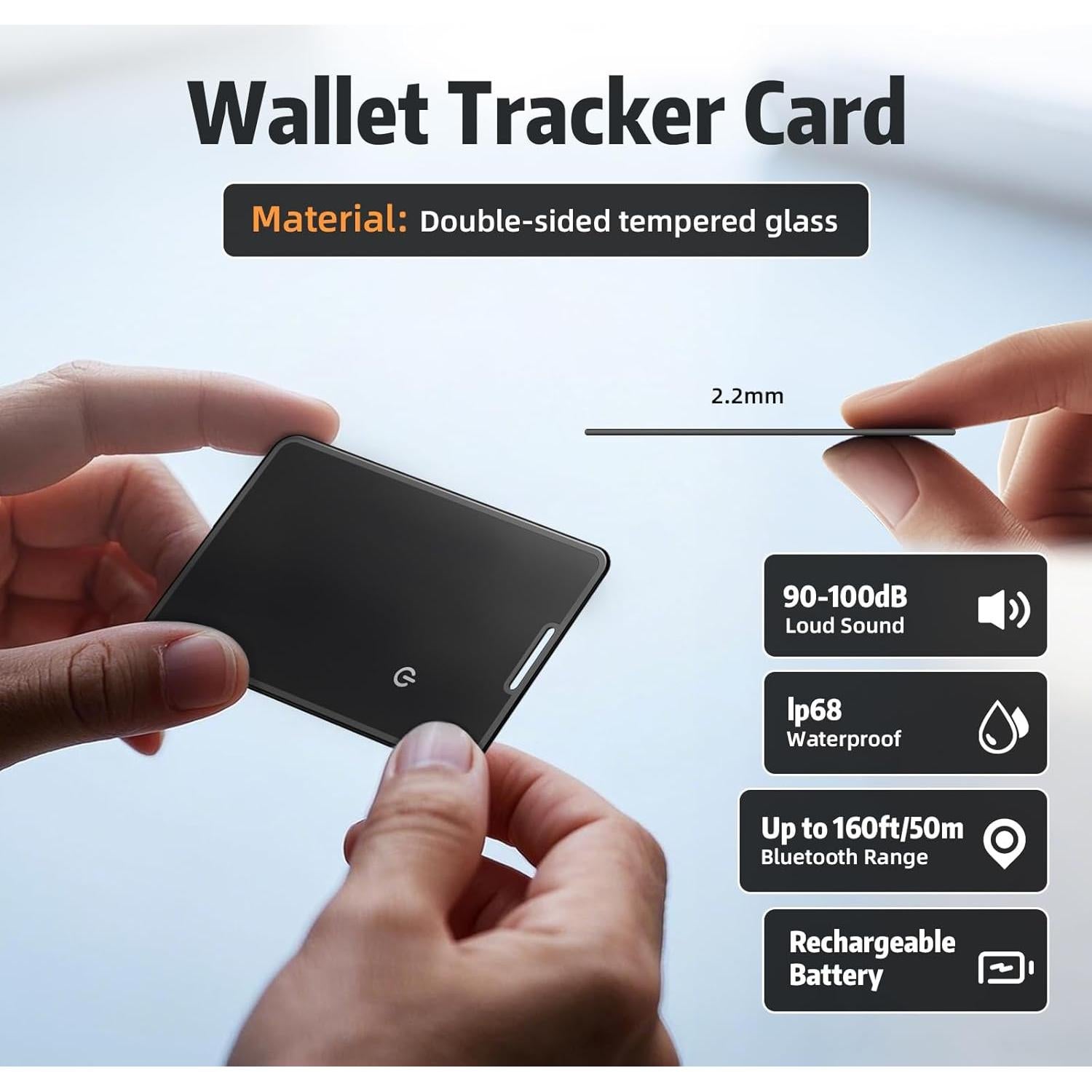 Localizador de Cartera ZGAGFZ GPS Recargable Impermeable