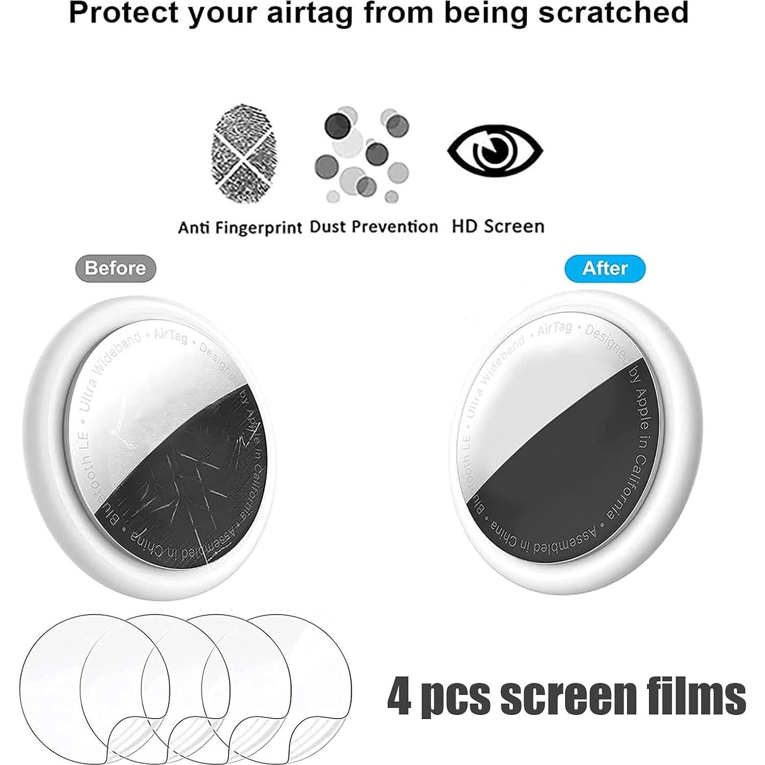 Funda Protectora Silicona para Apple Tag 4 Pack Colores