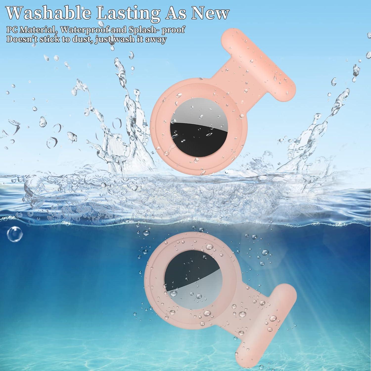 Paquete de 2 fundas de silicona para AirTag Apple - Rosa y Gris