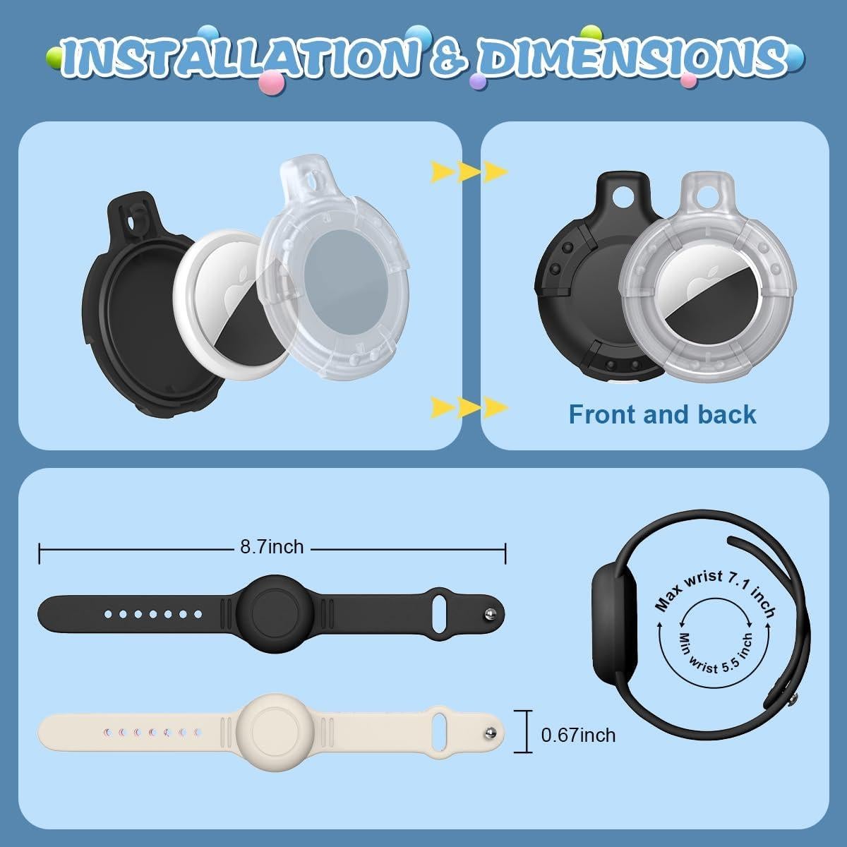 Funda a Prueba de Agua para AirTag TOLUOHU - 4 Piezas