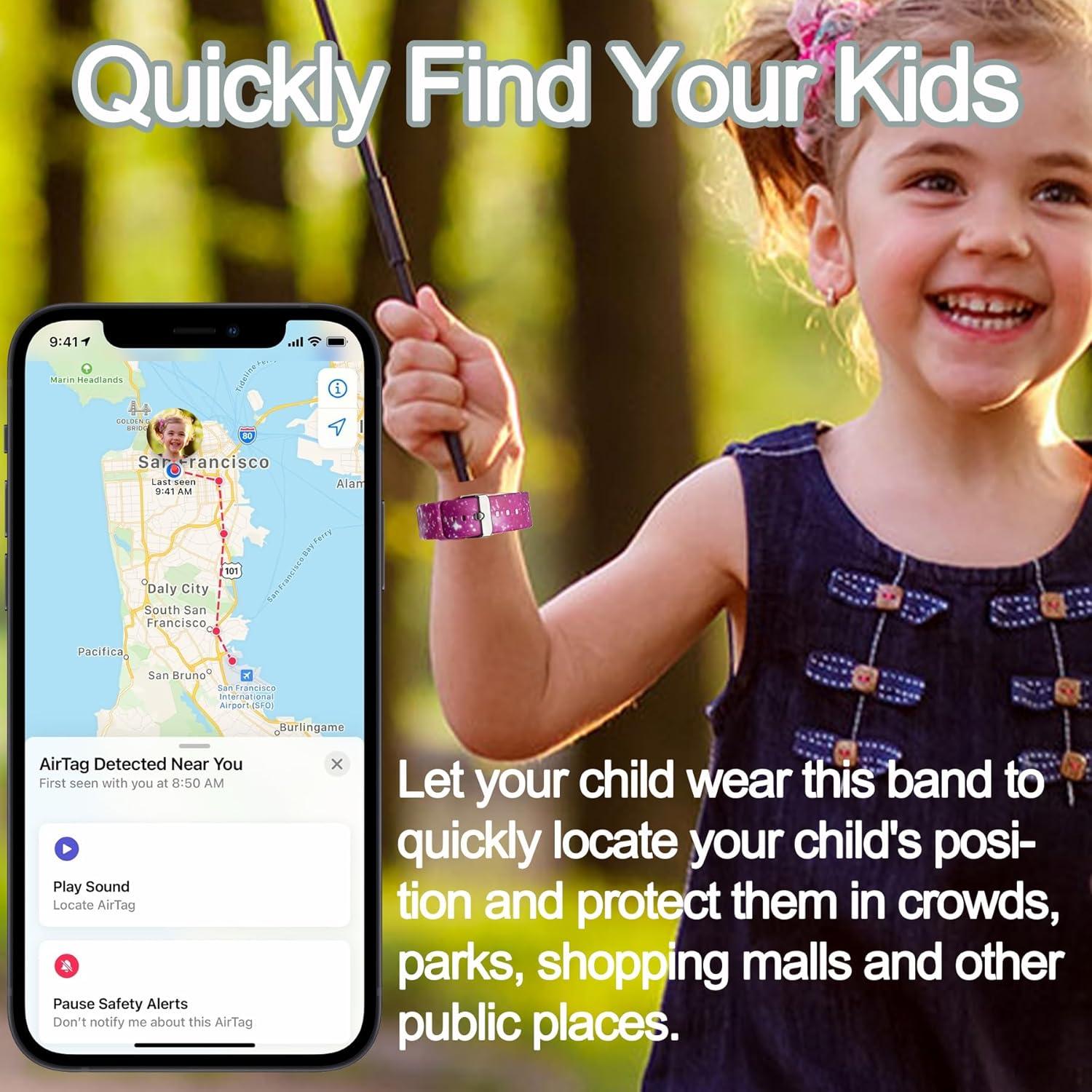 Paquete de 2 pulseras impermeables KAHADI para AirTag