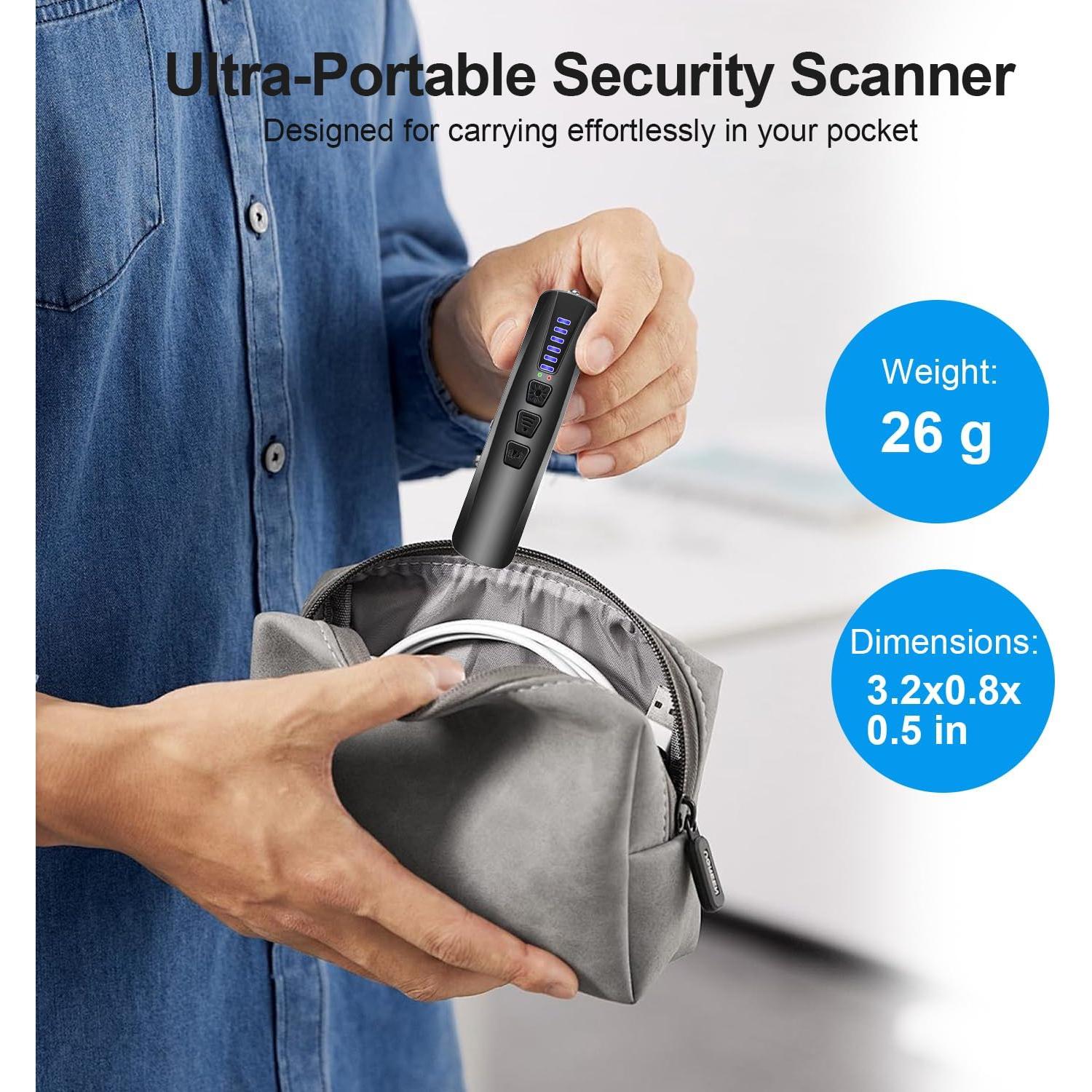 Detector de cámaras ocultas ZHENHAN portátil RF 2,21x2,01cm