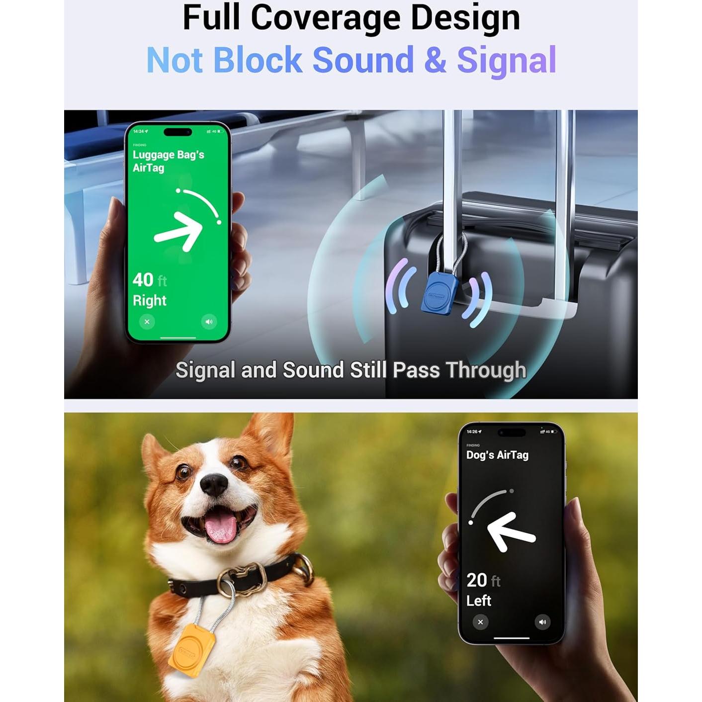 Soporte PROfezzion para Air Tag Negro 2-Pack a Prueba de Agua