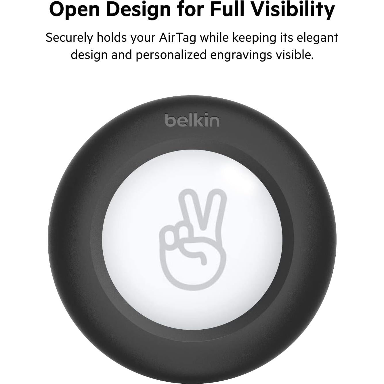 Funda Segura Belkin para Apple AirTag con Clip Negro