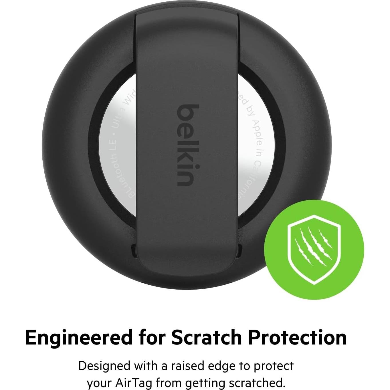 Funda Segura Belkin para Apple AirTag con Clip Negro
