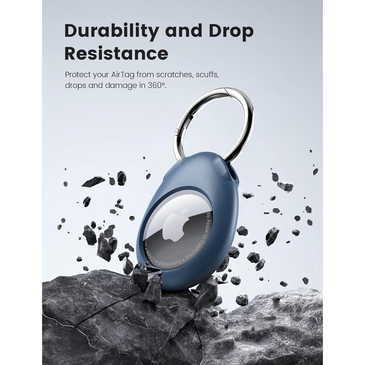 Soporte Airtag Pnitri Paquete de 4 Funda Antideslizante