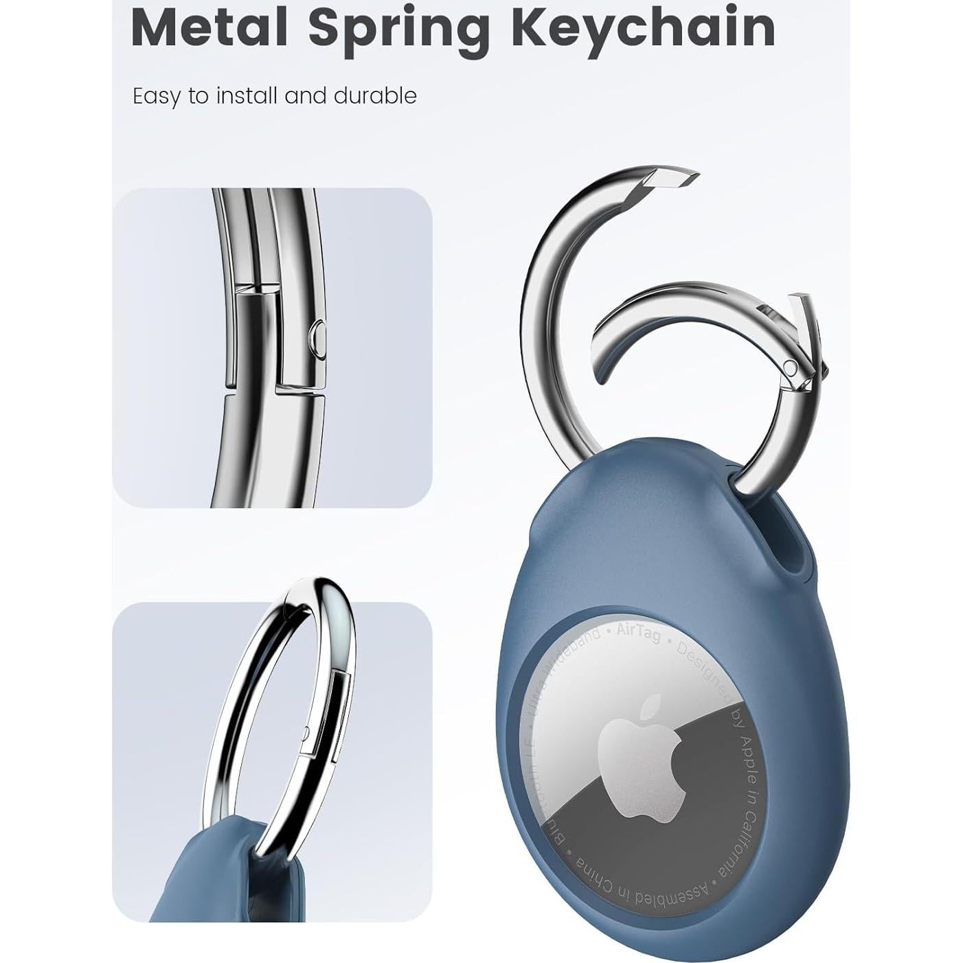 Soporte Airtag Pnitri Paquete de 4 Funda Antideslizante