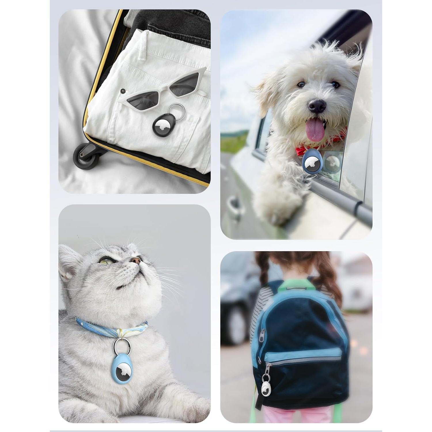 Soporte Airtag Pnitri Paquete de 4 Funda Antideslizante