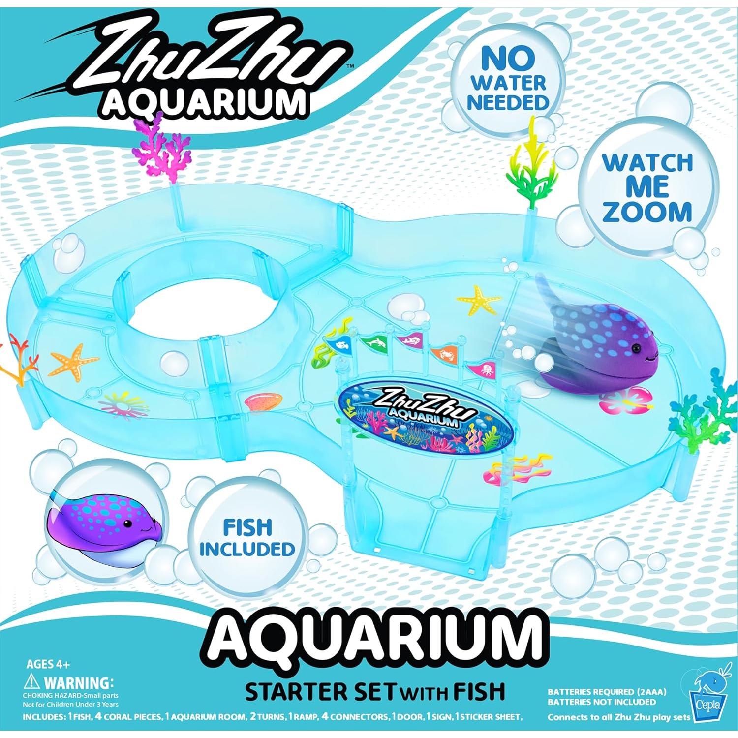 Conjunto Acuario ZhuZhu con 2 Peces y Accesorios