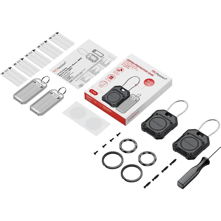 Soporte Duro para Air Tag PROfezzion 2-Pack Negro