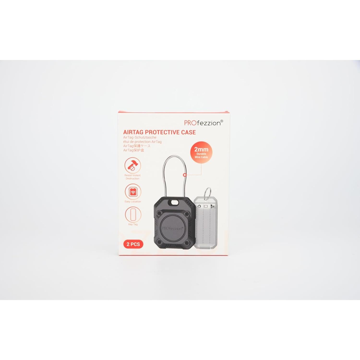 Soporte Duro para Air Tag PROfezzion 2-Pack Negro