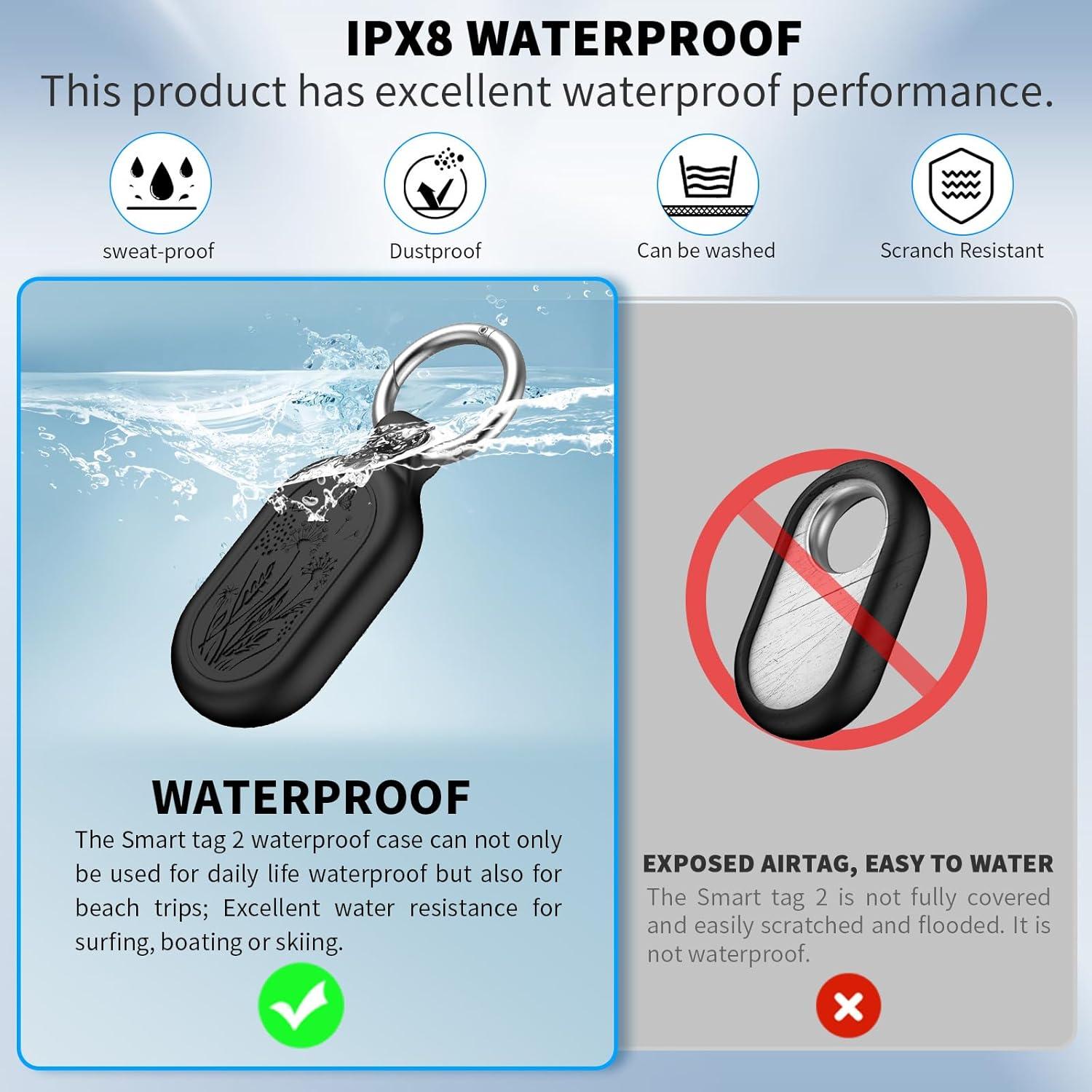 Funda impermeable TUDIOW para Samsung Galaxy SmartTag2 - 2 unidades