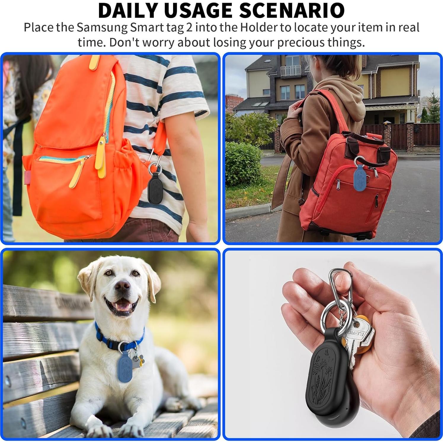 Funda impermeable TUDIOW para Samsung Galaxy SmartTag2 - 2 unidades