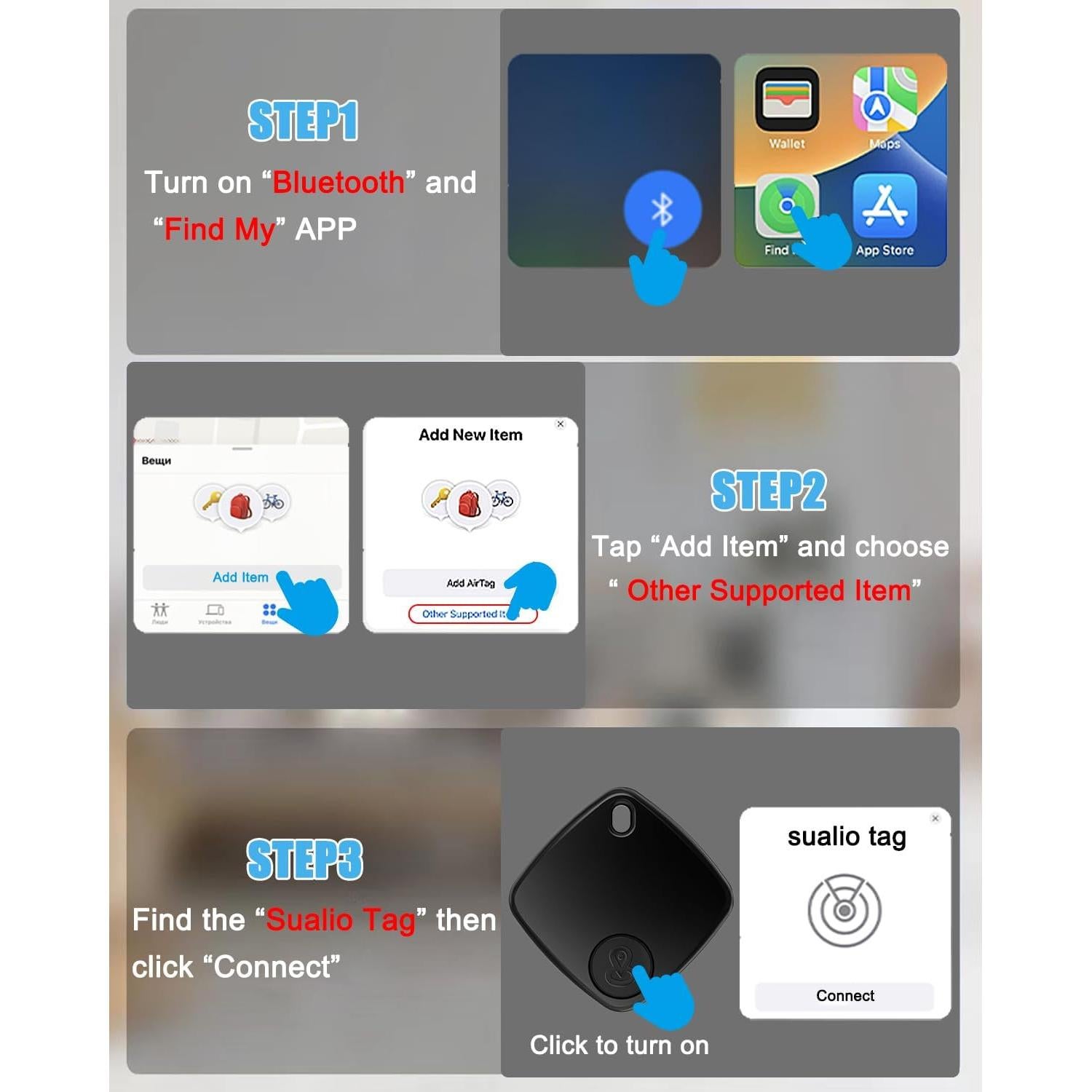 Localizador Bluetooth Air Tags 4 Pack Apple iOS Negro