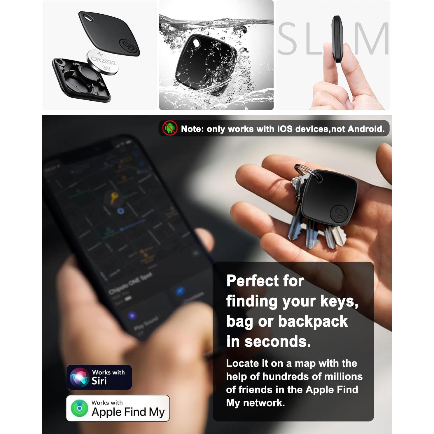 Localizador Bluetooth Air Tags 4 Pack Apple iOS Negro